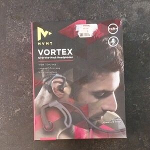MVMT Vortex Over-the-Neck Headphones — Black with Pink Accents-New In Box